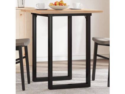 vidaXL Jídelní stůl s O rámem 70 x 70 x 75,5 cm borové dřevo a ocel