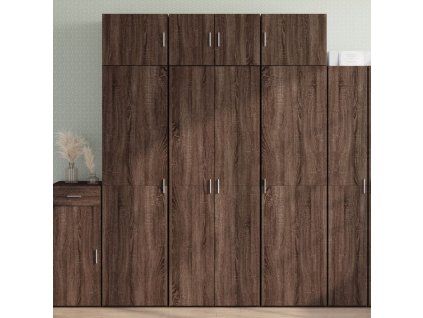vidaXL Skříň highboard hnědý dub 70 x 42,5 x 185 cm kompozitní dřevo
