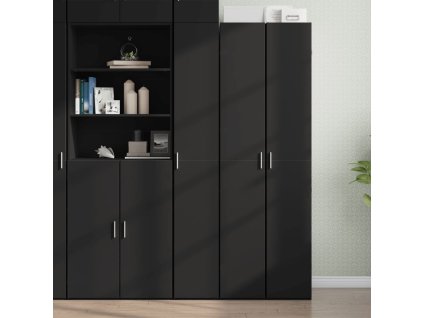 vidaXL Skříň highboard černá 30 x 42,5 x 185 cm kompozitní dřevo