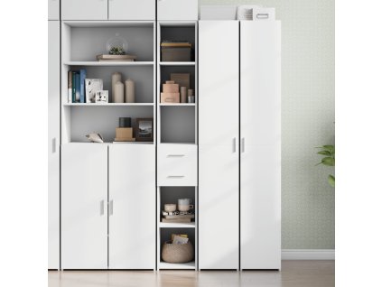 vidaXL Skříň highboard bílá 30 x 42,5 x 185 cm kompozitní dřevo