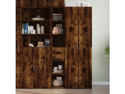 vidaXL Skříň highboard kouřový dub 30 x 42,5 x 185 cm kompozitní dřevo