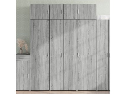 vidaXL Úzká úložná šedá sonoma 70x42,5x225 cm kompozitní dřevo