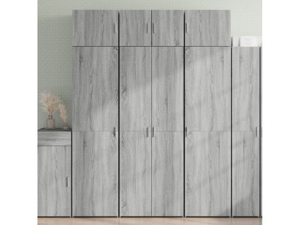 vidaXL Úzká úložná šedá sonoma 70x42,5x225 cm kompozitní dřevo