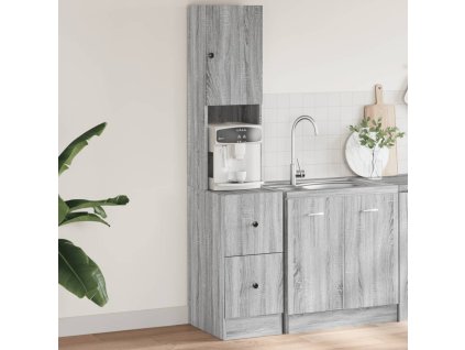 vidaXL Kuchyňská skříňka šedá sonoma 35 x 50 x 180 cm kompozitní dřevo