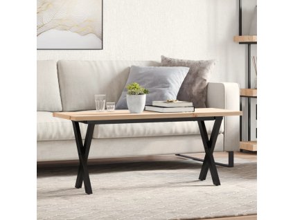 vidaXL Konferenční stolek s X rámem 110x40x45,5 cm borovice a ocel
