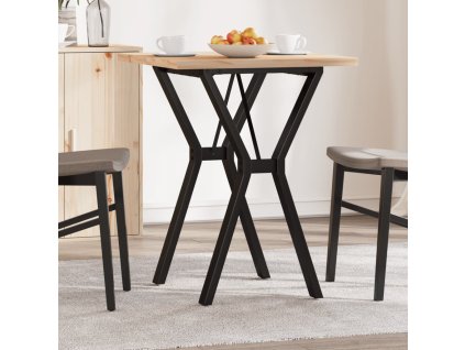 vidaXL Jídelní stůl s Y rámem 60 x 60 x 75,5 cm borové dřevo a ocel