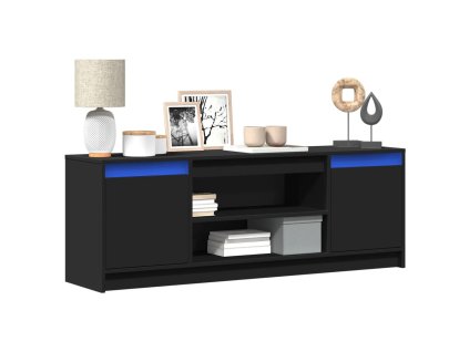 vidaXL TV skříňka s LED černá 139,5 x 34 x 50 cm kompozitní dřevo