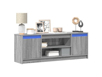 vidaXL TV skříňka s LED šedá sonoma 139,5x34x50 cm kompozitní dřevo