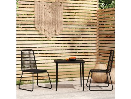 vidaXL 3dílný zahradní jídelní set černý