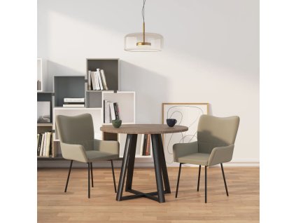 vidaXL Jídelní židle 2 ks světle šedé samet