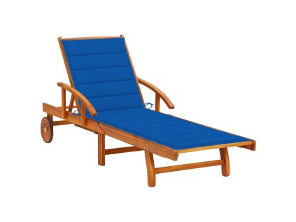 vidaXL Zahradní lehátko s poduškou masivní akáciové dřevo