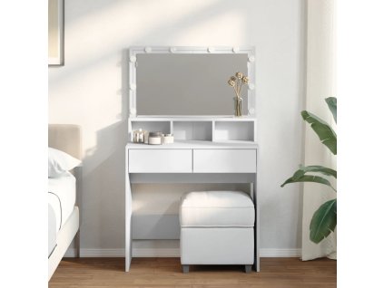 vidaXL Toaletní stolek s LED bílý 80 x 41 x 134,5 cm