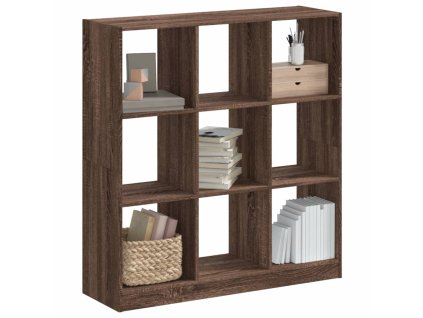 vidaXL Knihovna hnědý dub 102 x 32 x 108 cm kompozitní dřevo
