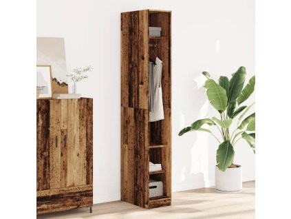 vidaXL Šatní skříň old wood 30 x 50 x 200 cm kompozitní dřevo