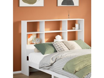 vidaXL Čelo postele s úložným prostorem bílé 160 cm masivní borovice