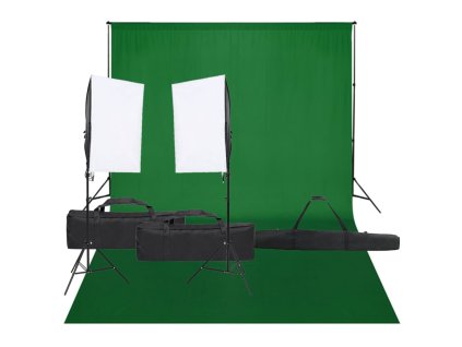 vidaXL Ateliérové vybavení sada se světly a pozadím