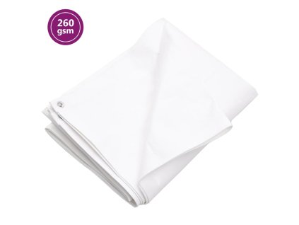 vidaXL Plachta 260 g/m² 8 x 10 m bílá HDPE