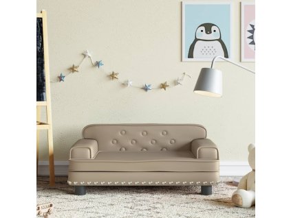 vidaXL Dětská pohovka cappuccino 70 x 45 x 30 cm umělá kůže