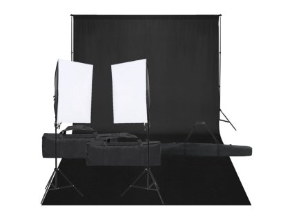 vidaXL Ateliérové vybavení sada se světly a pozadím