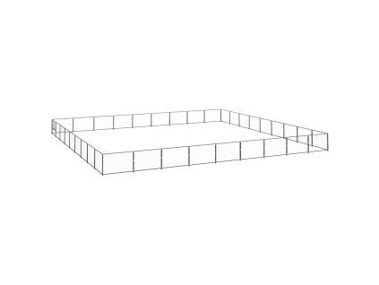 vidaXL Psí kotec černý 81 m² ocel