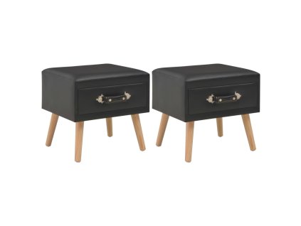 vidaXL Noční stolky 2 ks černé 40 x 35 x 40 cm umělá kůže