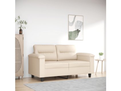 vidaXL 2místná pohovka béžová 120 cm tkanina z mikrovlákna