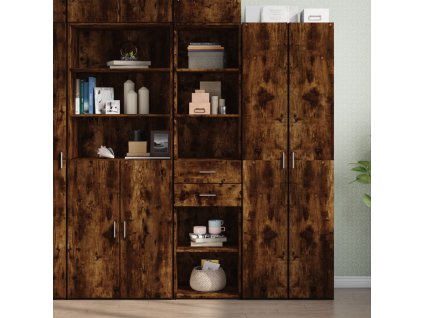 vidaXL Skříň highboard kouřový dub 45 x 42,5 x 185 cm kompozitní dřevo