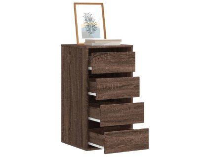 vidaXL Rohová zásuvková komoda hnědý dub 40x41x76 cm kompozitní dřevo