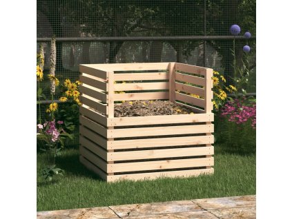 vidaXL Kompostér 80 x 80 x 78 cm masivní borové dřevo