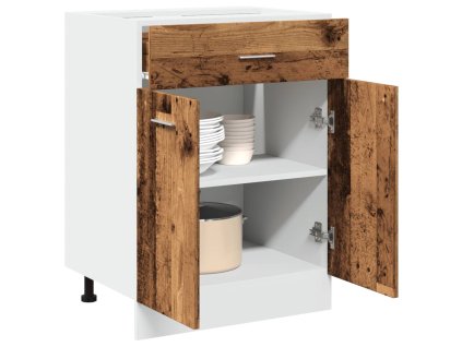 vidaXL Zásuvková skříňka "Lyon" staré dřevo 60 x 46 x 81,5 cm, konstrukční dřevo