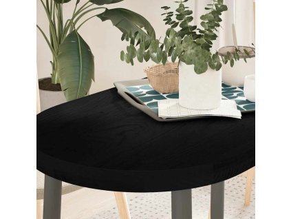 vidaXL Stolní deska tmavě hnědá 100x50x4 cm masivní dub oválný