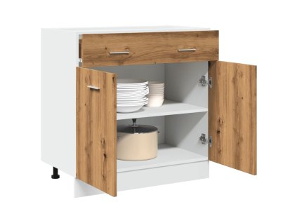 vidaXL Zásuvková skříňka "Lyon" Artisan dub 80x46x81,5 cm, konstrukční dřevo