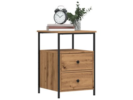 vidaXL Noční stolky 2 ks dub artisan 34x35,5x50 cm kompozitní dřevo