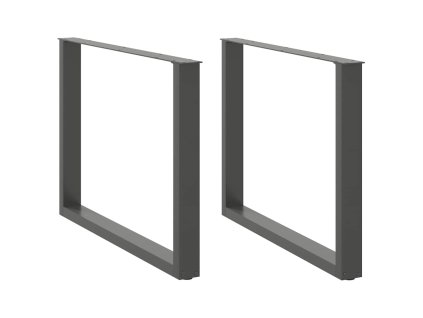 vidaXL Nohy k jídelnímu stolu ve tvaru U 2 ks antracitové 100 x (72-73) cm ocelové