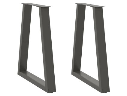 vidaXL Nohy k jídelnímu stolu ve tvaru V, 2 ks, antracitové, 60 x (72-73,3) cm, ocel