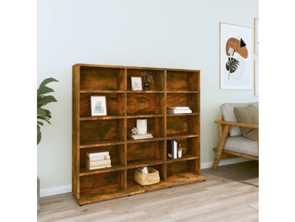 vidaXL Skříňka na CD kouřový dub 100 x 23 x 89,5 cm kompozitní dřevo