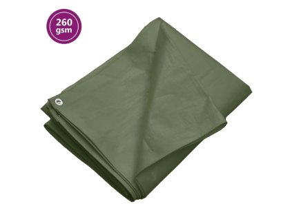 vidaXL Plachta 260 g/m² 8 x 8 m zelená HDPE