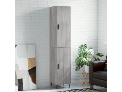 vidaXL Skříň highboard šedá sonoma 34,5 x 34 x 180 cm kompozitní dřevo