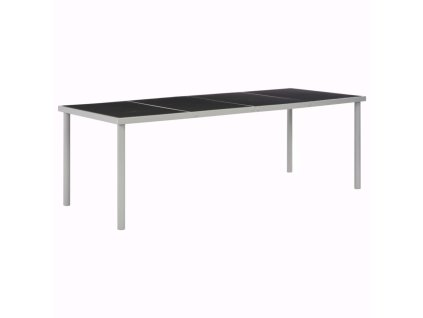 vidaXL Zahradní stůl černý 220 x 90 x 74,5 cm ocel
