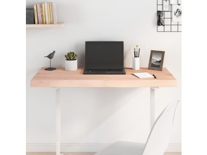 vidaXL Stolní deska 100x40x(2-6) cm neošetřený masivní dubové dřevo