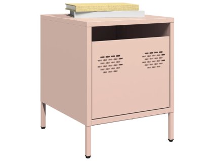 vidaXL Noční stolky 2 ks růžové 35 x 39 x 43,5 cm ocel