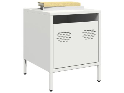 vidaXL Noční stolky 2 ks bílé 35 x 39 x 43,5 cm ocel