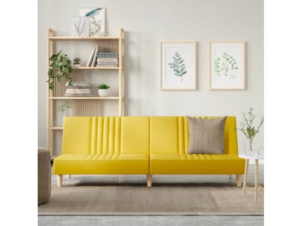 vidaXL Rozkládací pohovka světle žlutá textil