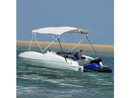 vidaXL Bimini stříška se 4 oblouky a bočnicemi 243x(230–244)x137 cm