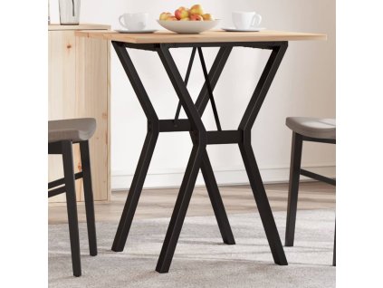 vidaXL Jídelní stůl s Y rámem 60 x 60 x 75 cm borové dřevo a ocel