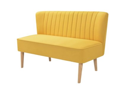 vidaXL Pohovka textil 117 x 55,5 x 77 cm žlutá