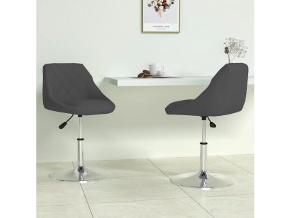 vidaXL Otočné jídelní židle 2 ks černé samet