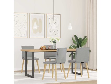 vidaXL Otočné jídelní židle 4 ks Oblak šedá textil