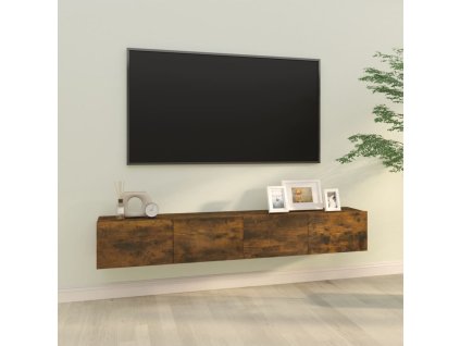 vidaXL Nástěnné TV skříňky 2 ks kouřový dub 100 x 30 x 30 cm kompozit
