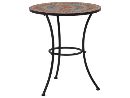 vidaXL Mozaikový bistro stolek oranžovo-šedý 60 cm keramika